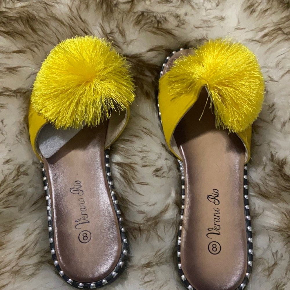Yellow slip ons